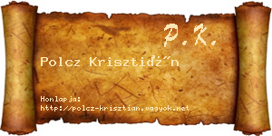 Polcz Krisztián névjegykártya