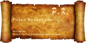 Polcz Krisztián névjegykártya