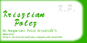 krisztian polcz business card